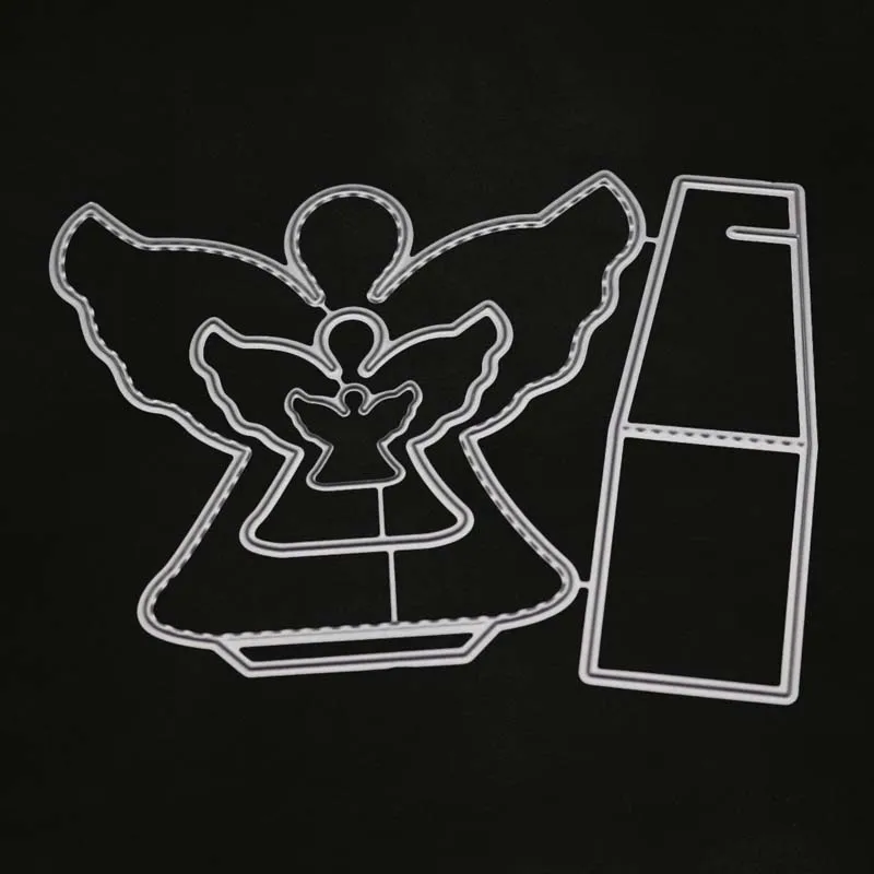 Рамка с ангелочком металлические режущие штампы для скрапбукинга ремесло самодельная открытка делая Декор тиснение alinacutle бумажный резак