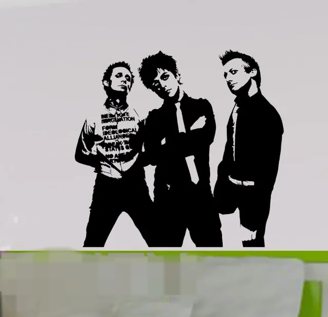 free shipping green day wall sticker american punk rock band vinyl