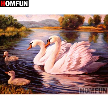 

HOMFUN Full Square/Round Drill 5D DIY Diamond Painting "Animal goose" Embroidery Cross Stitch 5D Home Decor Gift A17012