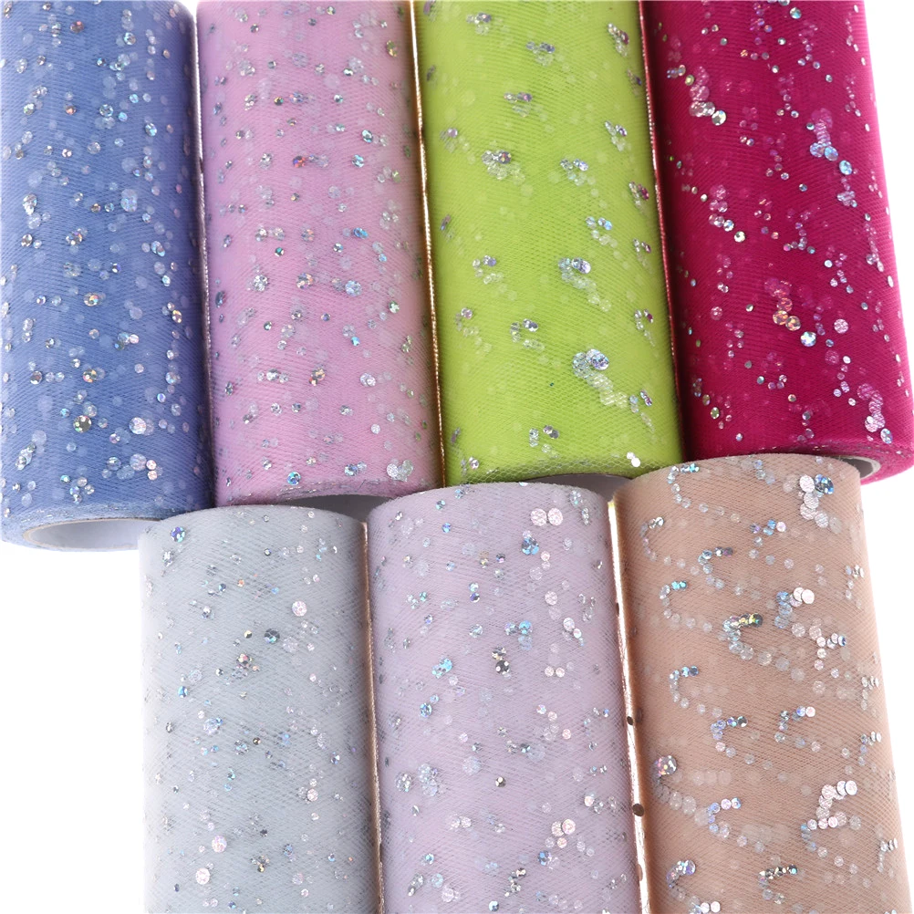 25YardX15cm Economic Bright Tulle Roll Organza Sheer Gauze Table X-mas Garden/Wedding Deco