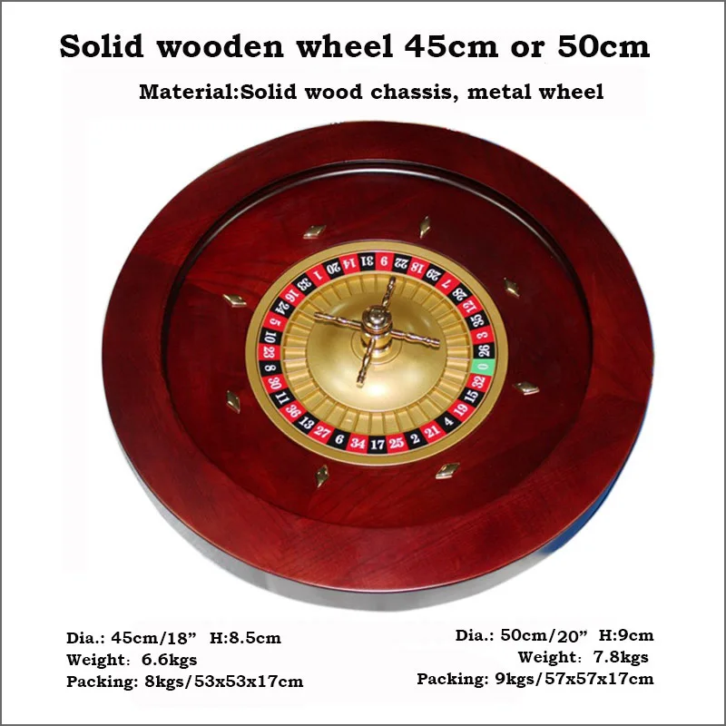 

20/18 inch Deluxe Wood Roulette Wheel gambling roulette wheel EURO and US style for you choose