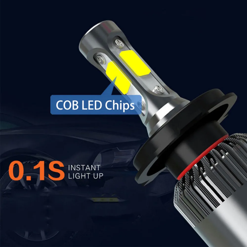 2 шт. H4 LED H7 H13 9007 881 Автомобильные светодиодные фары 72 Вт 8000LM Hi/Lo луч лампы
