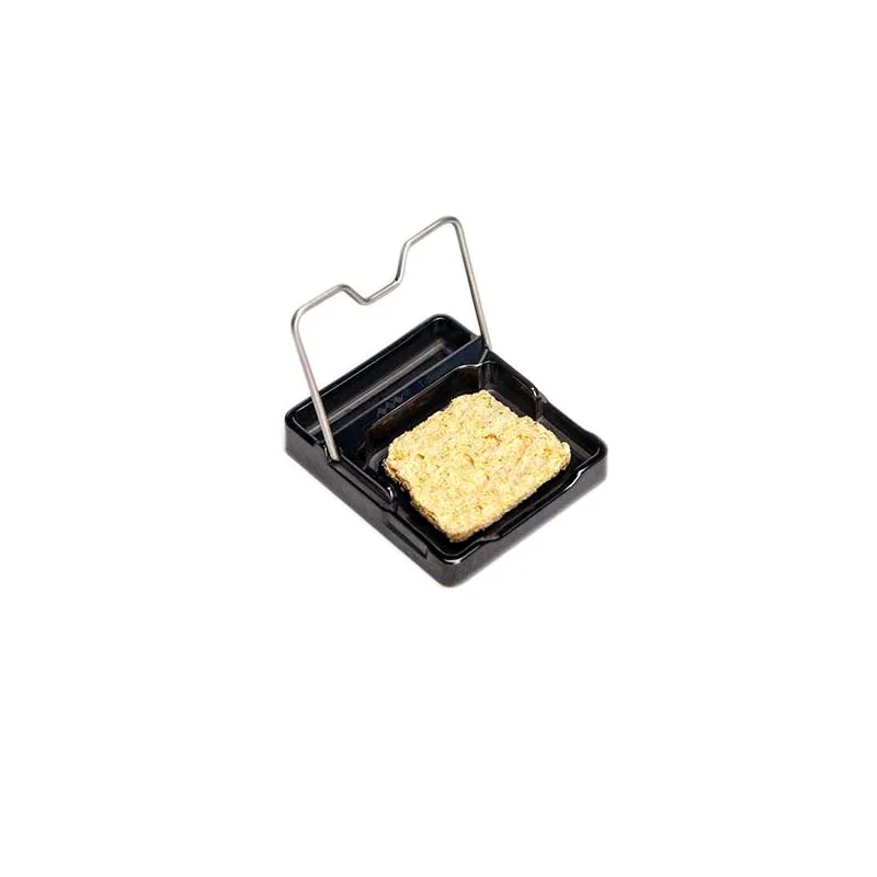 

TS100 Soldering Iron Stand Black T-Stand Ceramic Frame Support with Anti-slip Pad Water Absorbent Sponge Good Quality