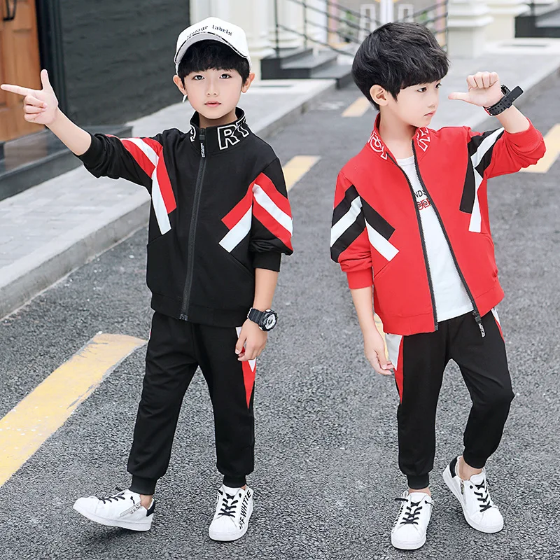 

Boys Clothes Set 3pcs New Fashion Style 2019 Autumn Children Clothes For 3-10 Years Old Kids Cotton Material JS034 Boys Clothing
