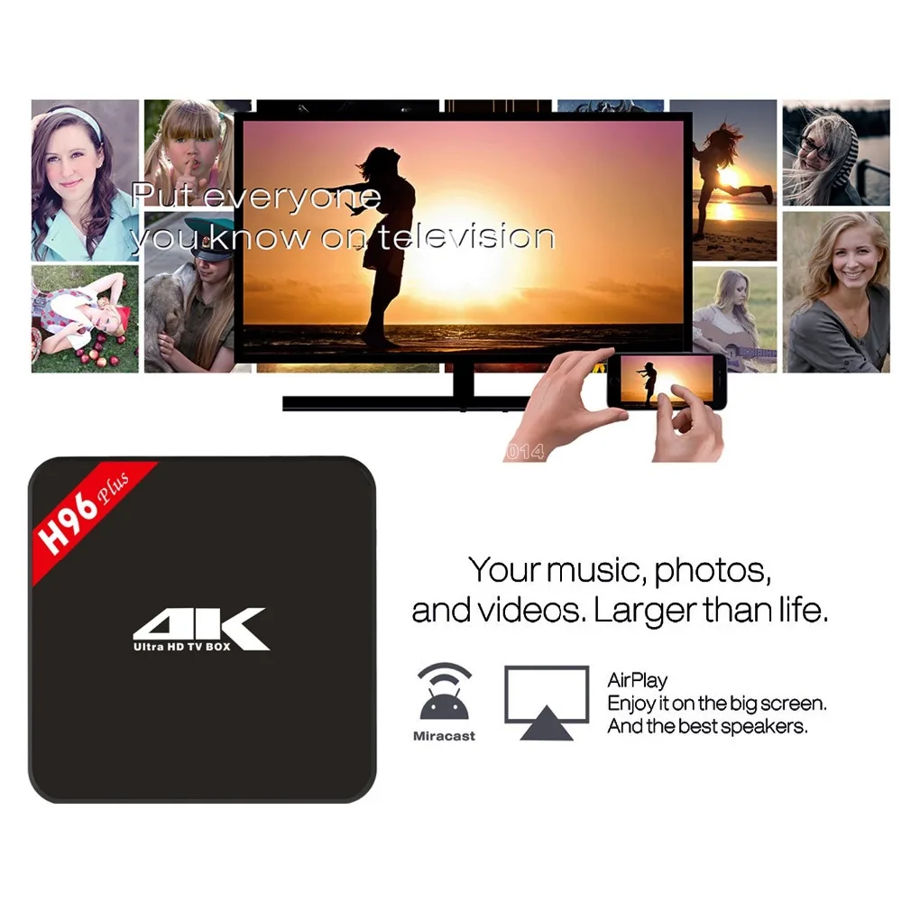 

2016 H96 Plus Amlogic S905 Android 5.1 TV BOX 2GB/16GB Quad Core Gigabit LAN 2.4G/5G WiFi XBMC BT4.0 H.265 KODI media player box