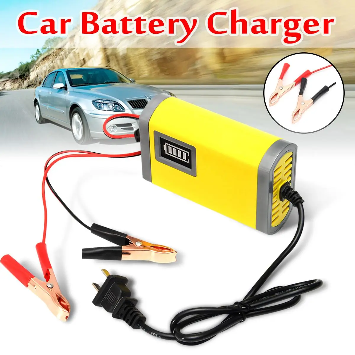 12V 2A Car Motorcycle Smart Automatic font b Battery b font Charger Maintainer Trickle for Car