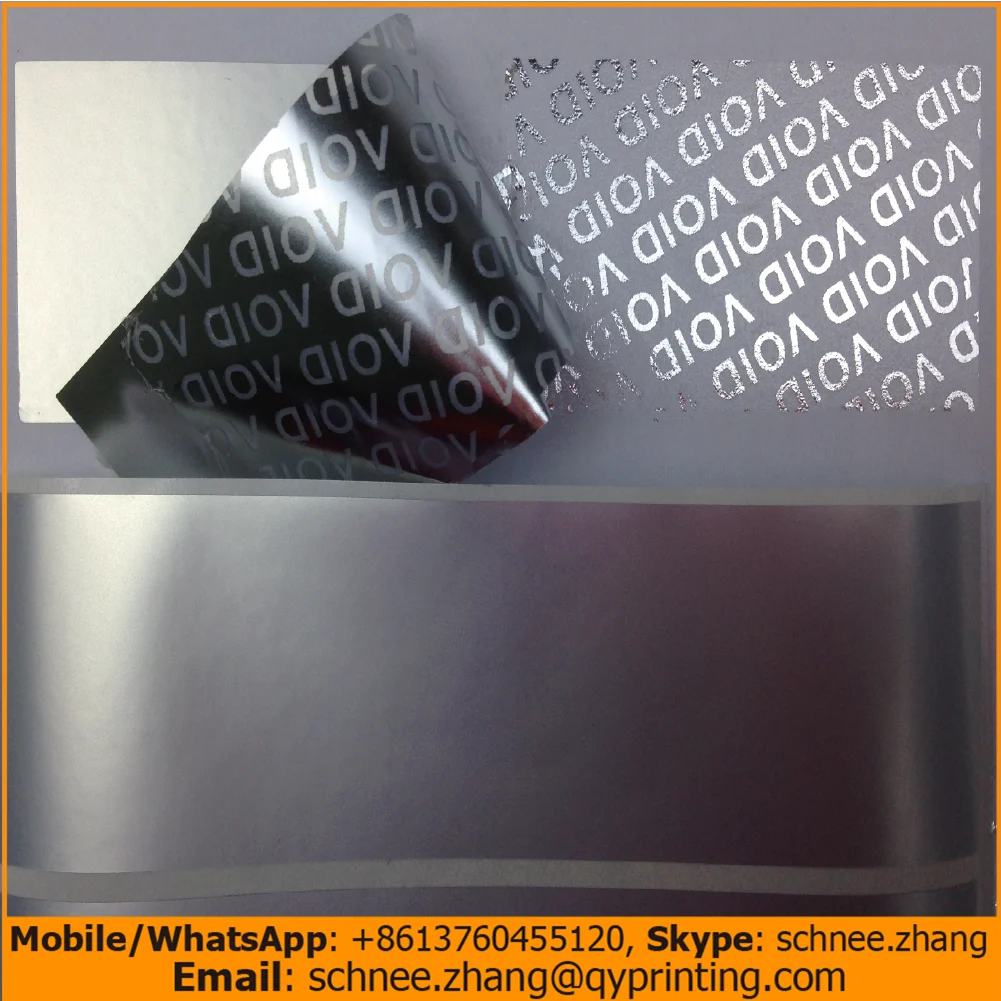 100pcs Free shipping Product labels security packing seals Silver VOID OPEN seals warranty VOID ...