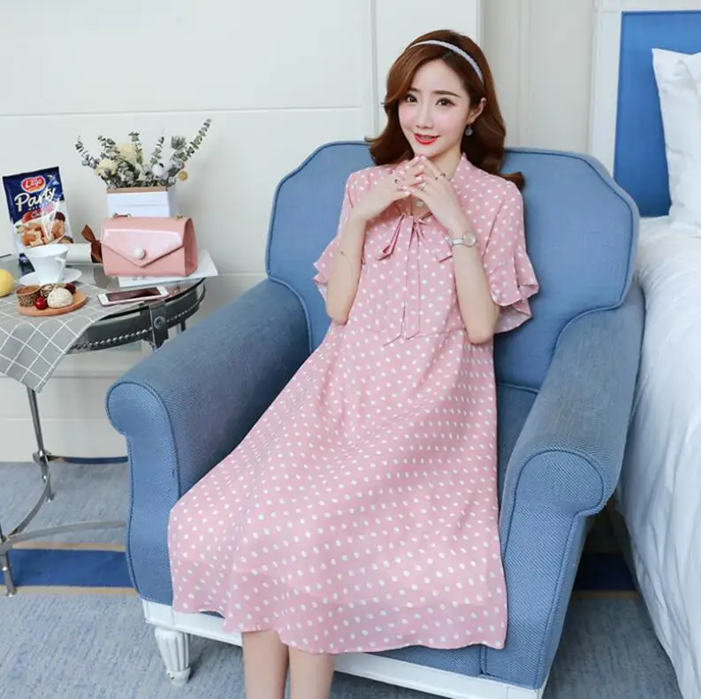 

Fashion Maternity Dress Summer Embroidery Long Loose Large Size Maternity Skirt
