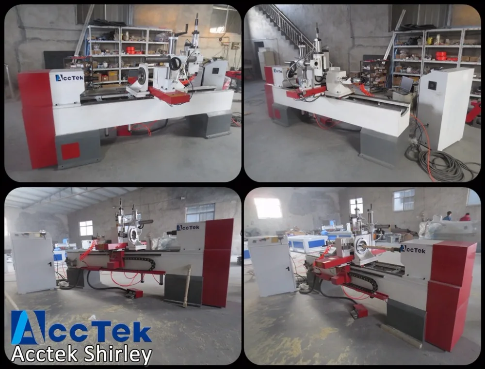 2.Acctek AKM-3015 cnc wood turning lathe overall