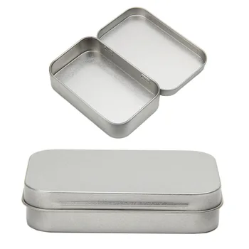 

Metal Tin Silver Flip Small Storage Box Case Organizer For Money Coin Candy Keys Jewelry Packaging Accessories