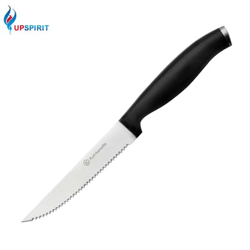 

UPSPIRIT 4.61" Inch Steak Knife 3CR13 Stainless Steel Serrated Blade Non-slip Handle Sharp Meat Cutter Cooking Kitchen Utensil