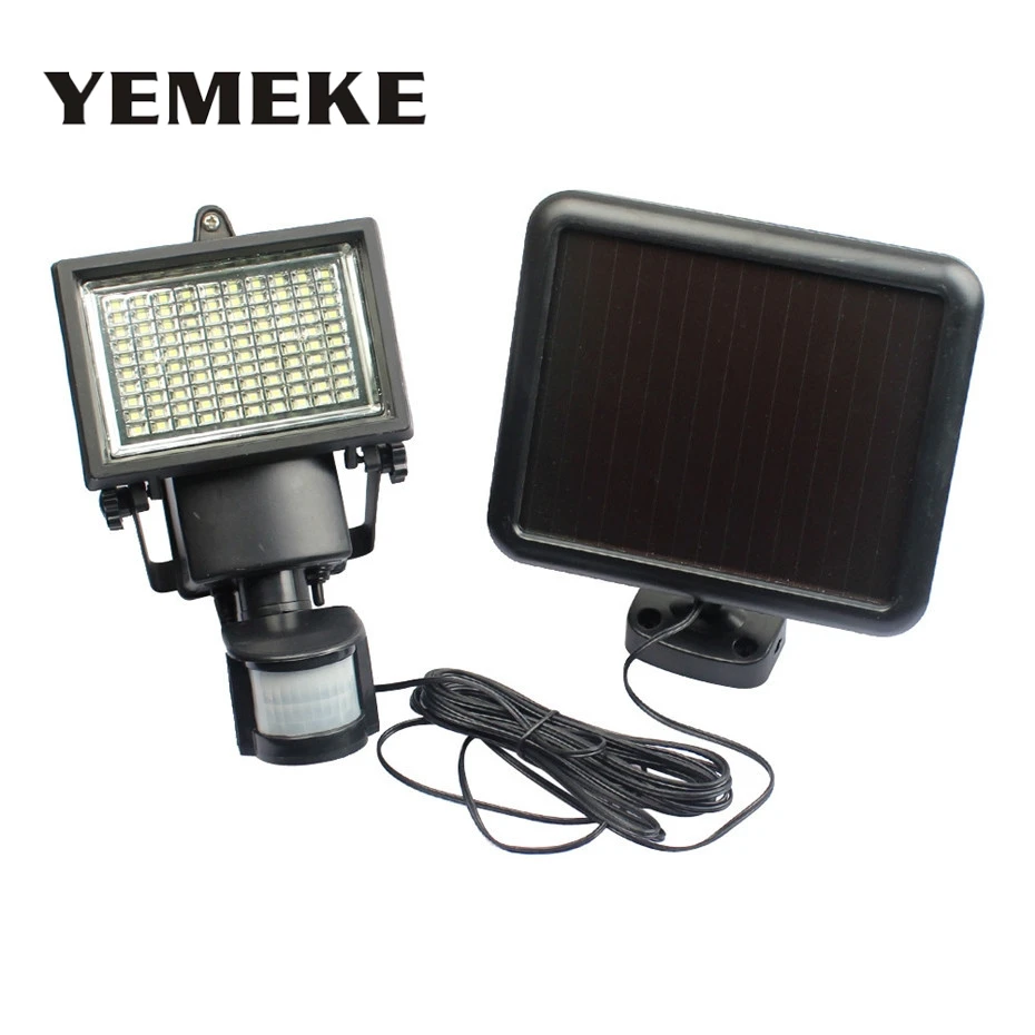 

100LEDs LED Solar Light Solar Panels Power Waterproof PIR Motion Sensor Garden Light Outdoor Pathway Sense Solar Lamp Wall Light