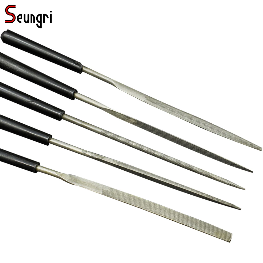 Seungri 5Pcs 3mmX140mm Needle Files Set Ceramic Glass Gem Jewelry