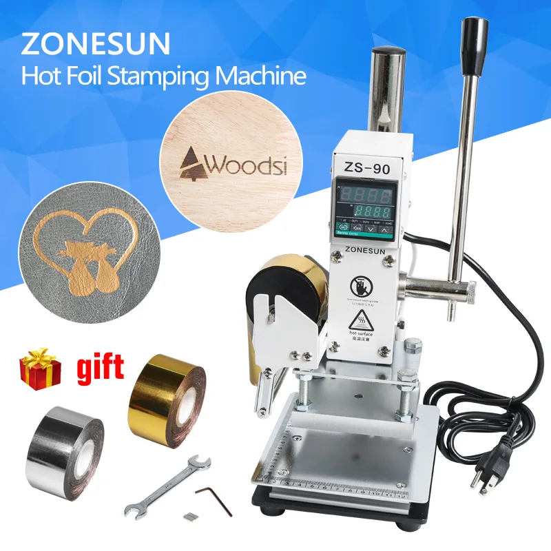 ZONESUN ZS90 110V/220V Manual Adjustable Temperature Hot Foil Leather