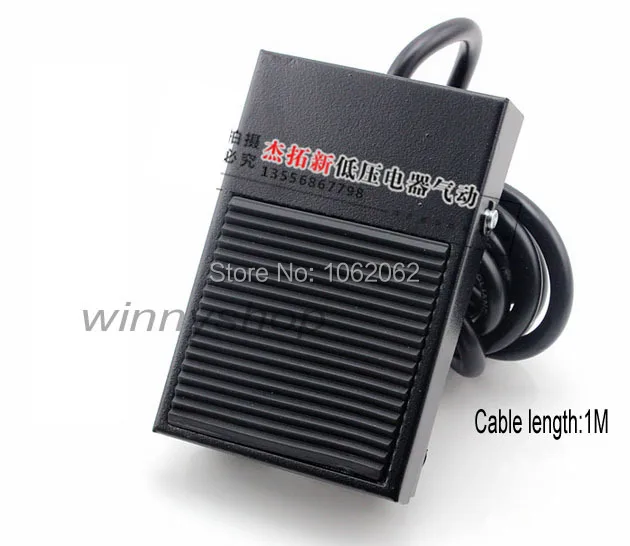 

Foot Switch Pedal AC 250V10A Rubber Surface Metal NO NC Switch