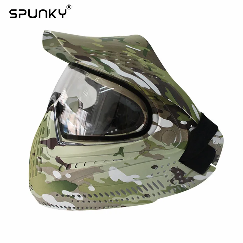 

Army Military Full Face Anti Fog Paintball or Airsoft Mask with DYE I4 Thermal Transparent Lens