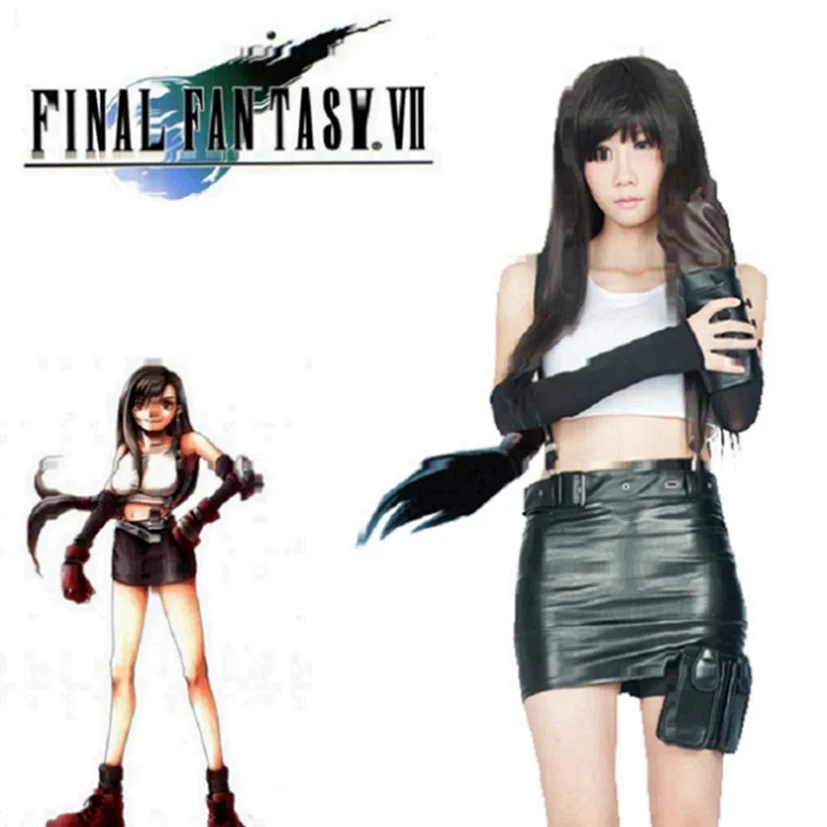 

High-Q Unisex Anime Cos Final Fantasy VII FF7 Tifa Cosplay Costume