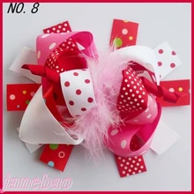 Популярные 100 шт. 5-6 ''бутик Веселые Развлечения волосы луки Зебра характер волосы Луки заколки