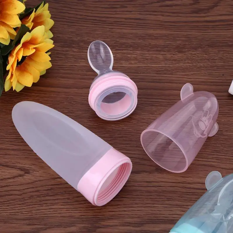 Бутылочка для кормления новорожденного ребенка, силиконовая бутылочка для кормления детей, тренировочная рисовая ложка, дополнительная безопасная посуда, инструменты