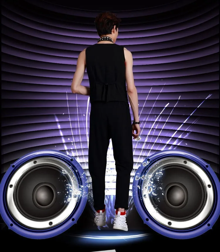 Новый летний мужской личности шаровары Штаны ночной клуб бар певица танцор DJ брюки этап выступлений Штаны