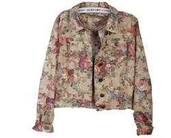 Plus size Rose Print Thin short Denim coat, Flowers Printing Denim Jacket,2015 Autumn and Spring outwear Plus size Rose Print Thin short Denim coat, Flowers Printing Denim Jacket,2015 Autumn and Spring outwear