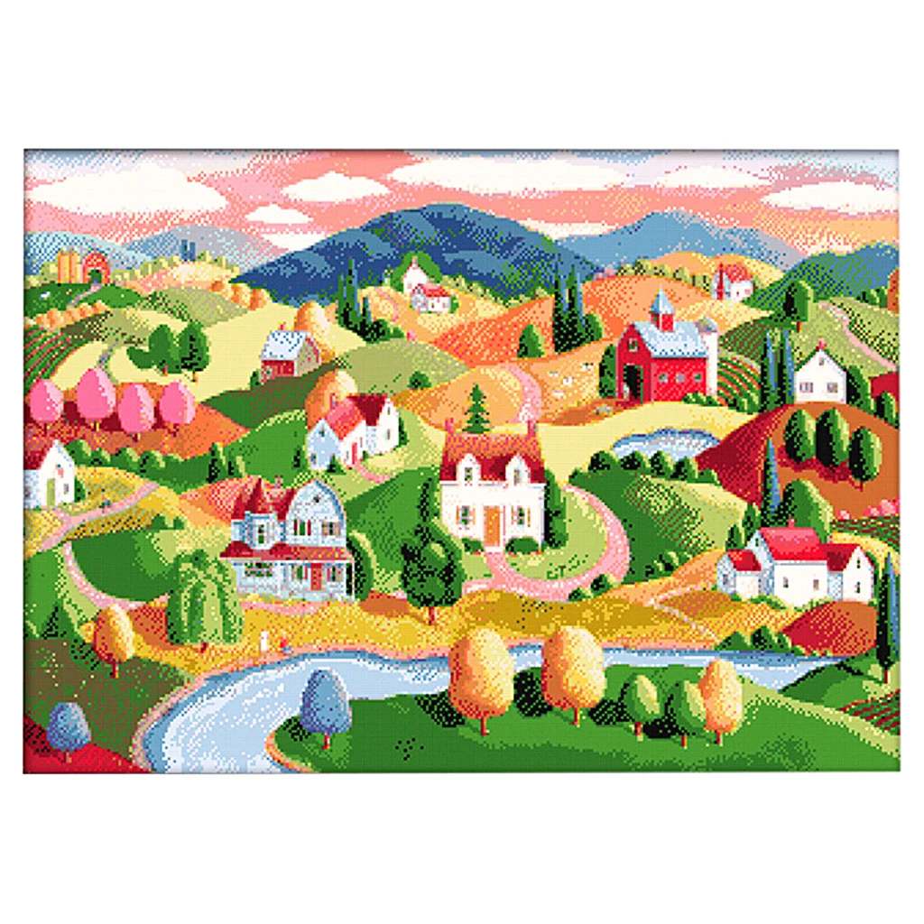 Landscape Dimensions Counted Cross Stitch Kit for Girls Boys 14CT 66 x 49cm