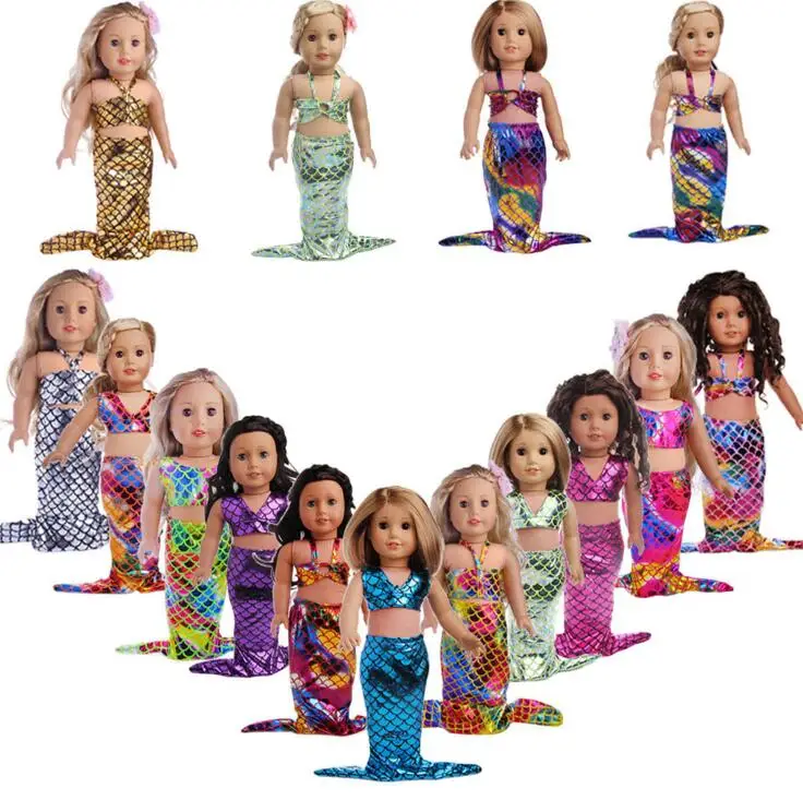 Mermaid Outfit Swimsuit Fits 18/" Inch Girl Doll Clothes American New In Package