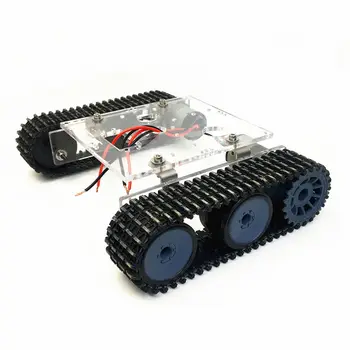 

Acrylic Tank Robot Chassis DC9-12V Tracked Vehicle DIY Unassembled Kit Accessory