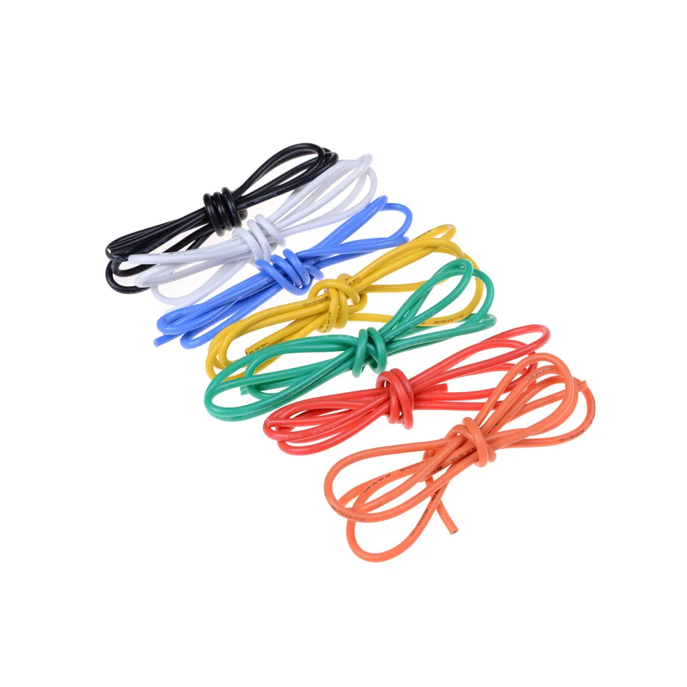 

1M Gauge 14 AWG Silicone Rubber Wire Cable Flexible 2017 Hot Selling 7 Colors High Quality