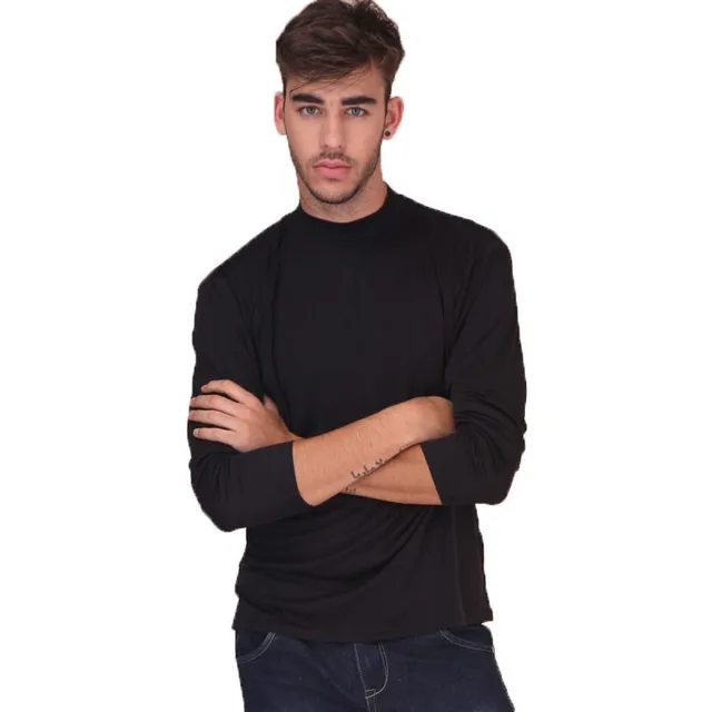 mock turtleneck t shirt mens