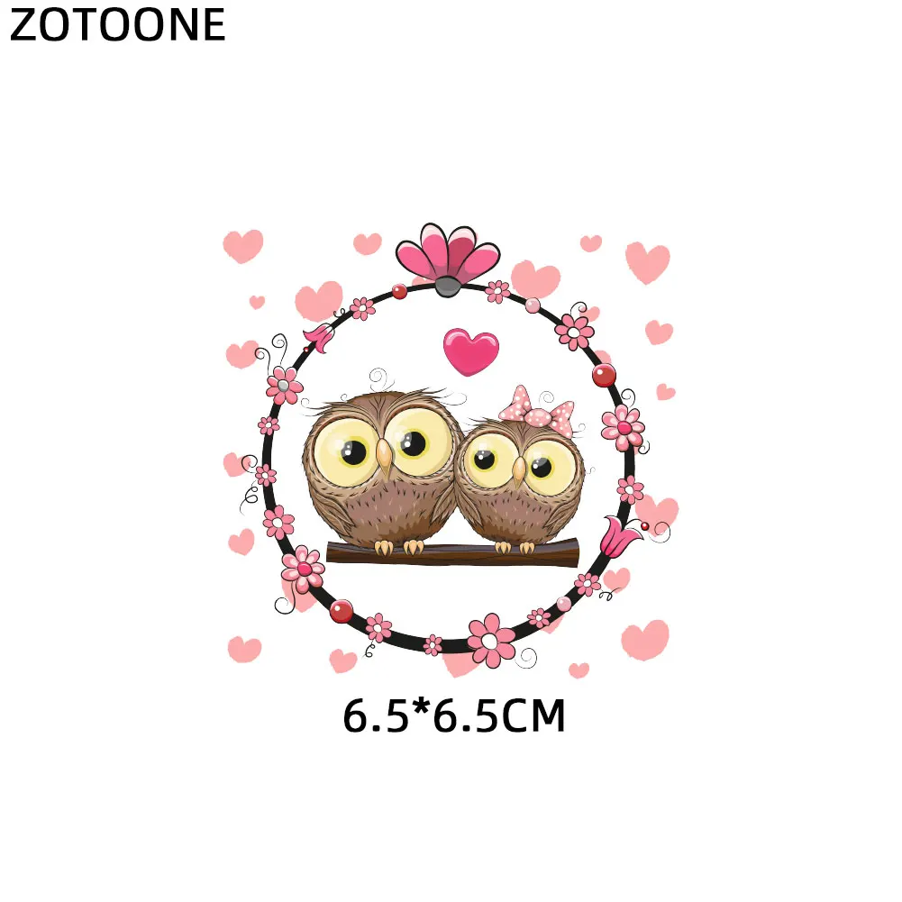 ZOTOONE Cute Cartoon Animal Patches Heat Transfer Iron on Patch for T-Shirt Children Gift DIY Clothes Stickers Heat Transfer G