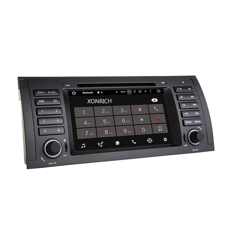 Top Xonrich AutoRadio 1 Din Android 8.1 Car DVD Player For BMW E39 BMW X5 E53 M5 2002-2007 GPS Navigation Head Unit Audio Wifi DAB+ 2