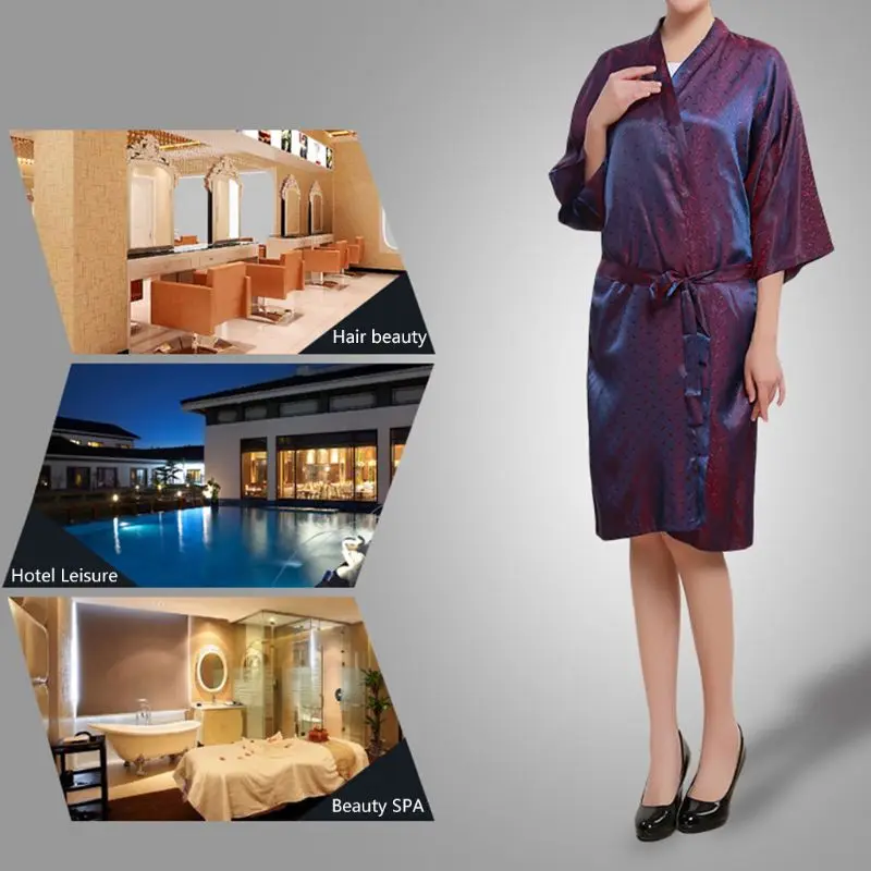 100x60 см Парикмахерская клиентская одежда халат накидка для волос водонепроницаемый для клиентов кимоно стиль
