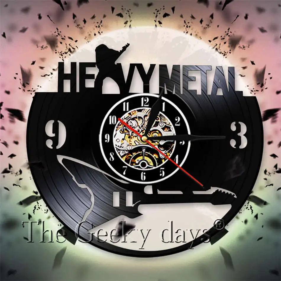 Electric Guitar Design Vinyl Record Wall Clock - Get Unique Home Room Or Office Decor-Musical Instruments Modern Art | Дом и сад