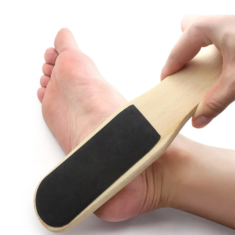 

LUOLLOVE 1PC Wooden Foot File Double Side Callus Remover For Feet Professional Files Wooden Pedicure Grater