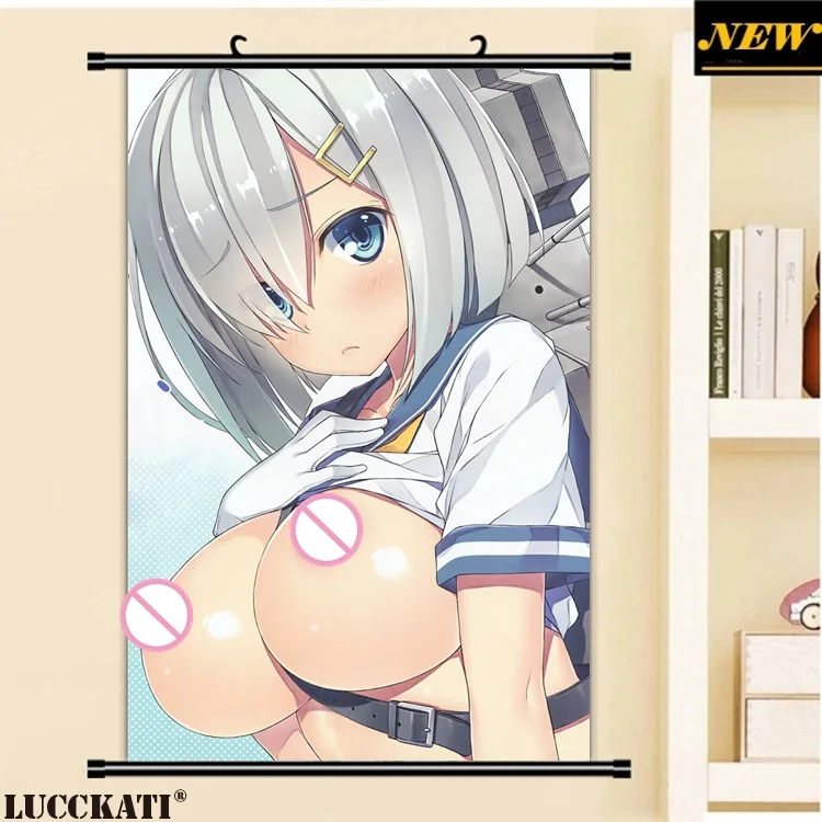 40X60 см Kantai Коллекция kancolle грудь соски сексуальные капусты мультфильм аниме Настенная картина плакат прокрутки холст живопись - Цвет: O