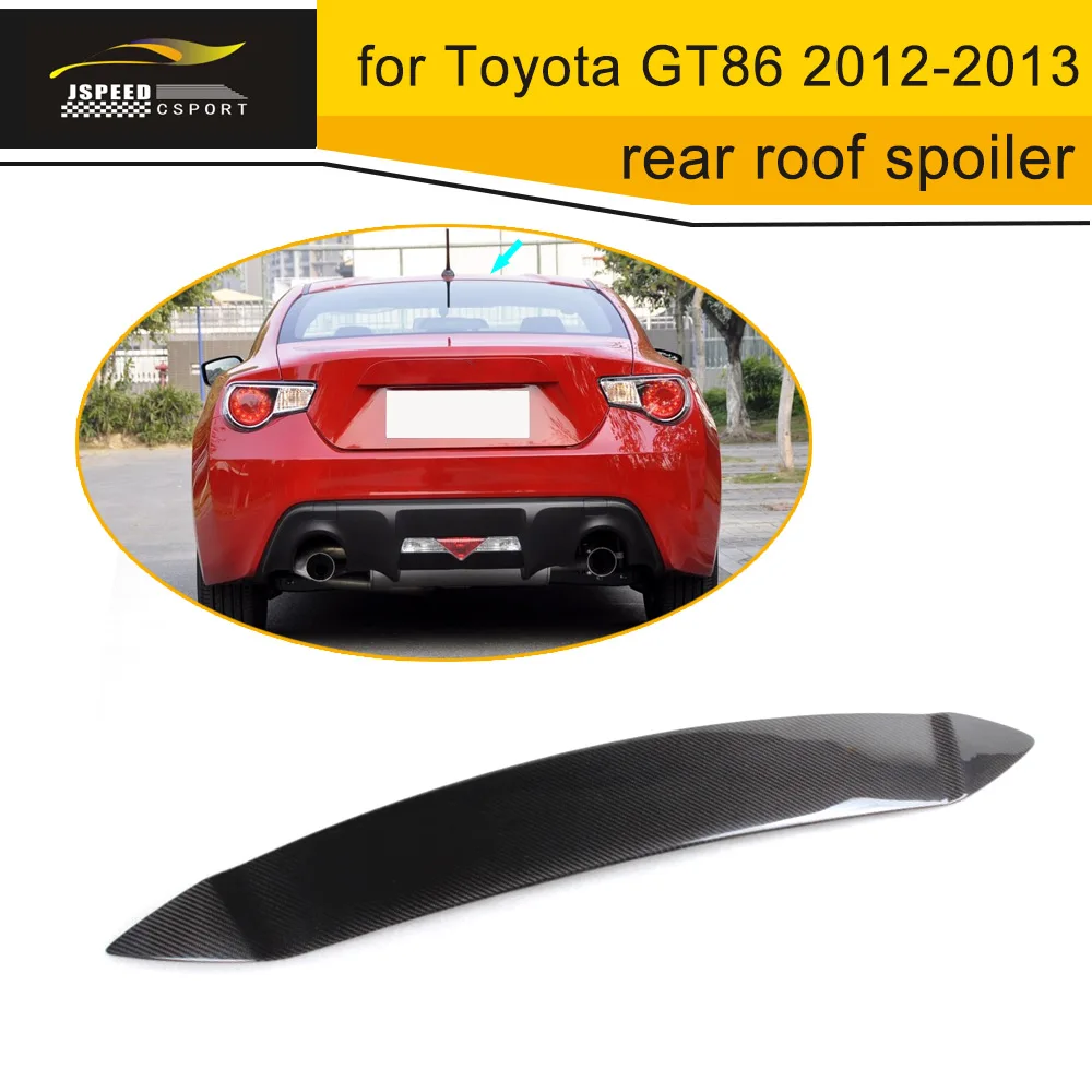 Car styling Carbon Fiber rear Roof Wing rear window lip Spoiler For