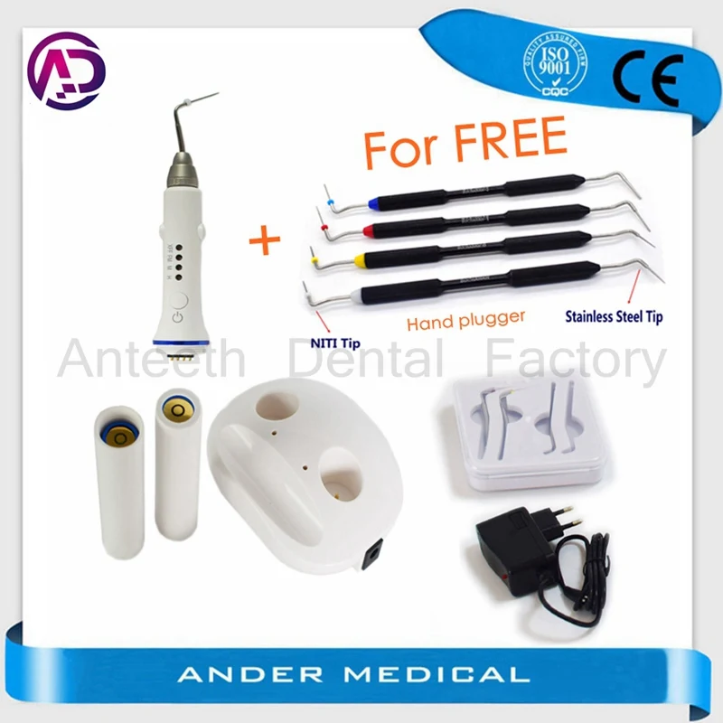 

Dental Hot Melt Filling Cordless Teether Percha Obturation System and Endodontic Hand Plugger Tip Endo Vertical Pressurizer