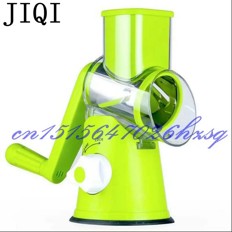 

JIQI Household Manual Multifunctional vegetables cutter For kitchen vegetable Fruit grinder Three round blades