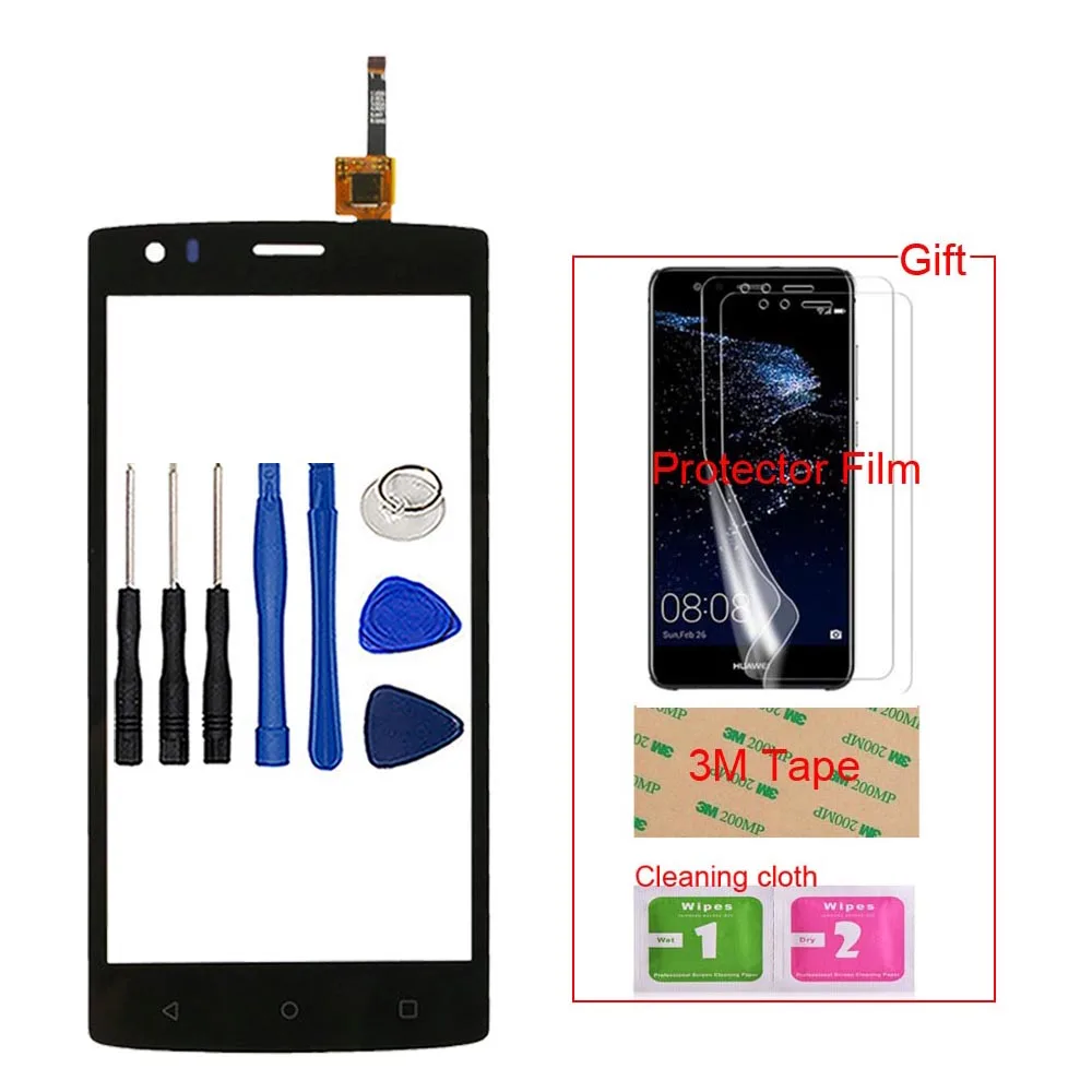 

5.0'' Mobile Touchscreen For Fly FS502 Cirrus 1 FS 502 Touch Screen Glass Digitizer Panel Lens Sensor + Free Protector Film Tape