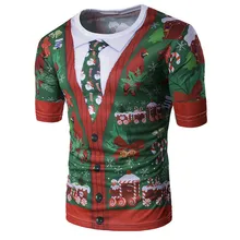 Рождественская Мужская футболка Харадзюку, уличная одежда, футболка с коротким рукавом, забавная компрессионная футболка в стиле хип-хоп, camisetas hombre