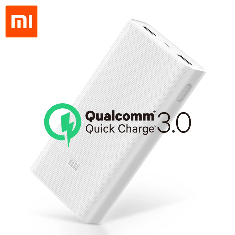 

20000mAh Mi Power Bank 2C Support Two-way Quick Charging QC3.0 Xiaomi Powerbanks for Xiaomi Huawei Samsung Mobile Phones
