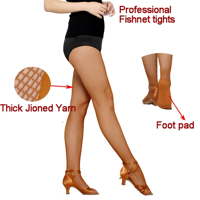 New Seamless Tan Ballroom Latin Dance Thights Professional Fishnet Tights  Latin Salsa Dresses For Women On Sale - AliExpress