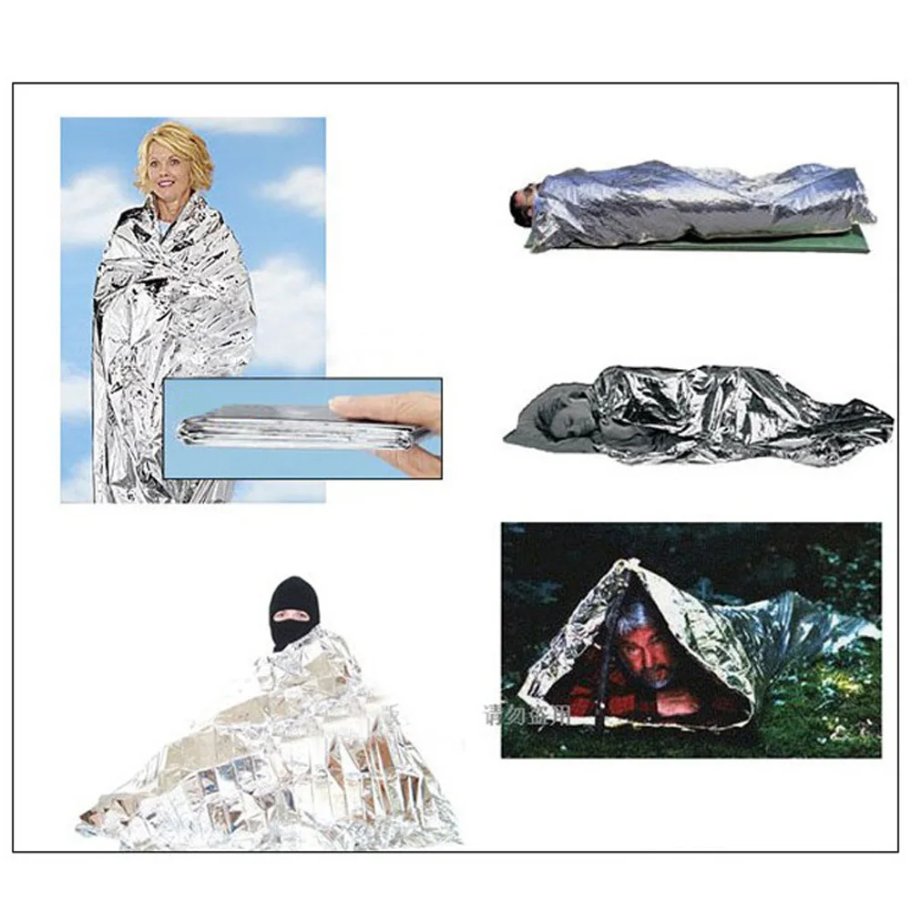 

210*130CM Emergency Blanket Outdoor Survival Rescue Blanket Insulation Curtain First Aid Rescue Life-saving Military Blanket