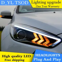 Автомобильный стайлинг фары для Ford Focus 2015 светодиодный фонарь для фокусировки светодиодный фонарь дневного света светодиодный DRL