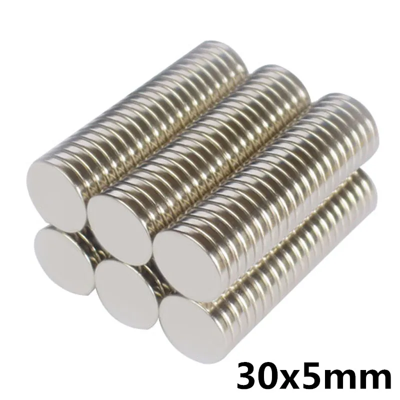 2pcs 30x5 mm N35 Super Strong Powerful Small Round Rare Earth Neodymium Magnets | Обустройство дома