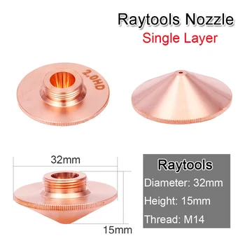 

Good Laser Nozzle Single Layer Dia.32mm Caliber 0.8 - 5.0HD for Raytools Empower BT230/240 Original FIBER Laser Cutting Head