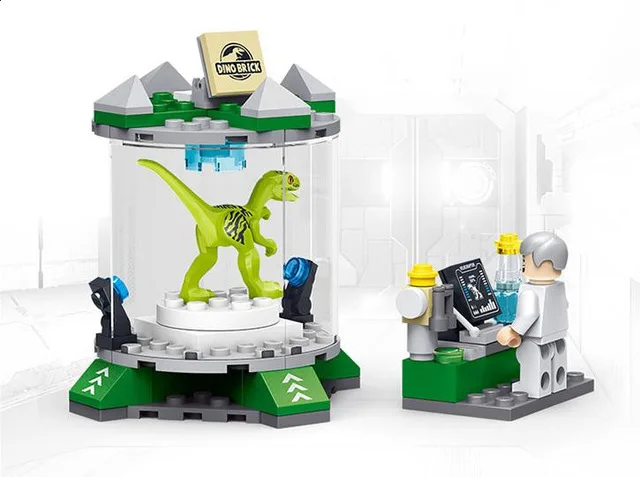 81622 New Jurassic World series the T rex laboratory model Building Blocks Classic Toys Children s