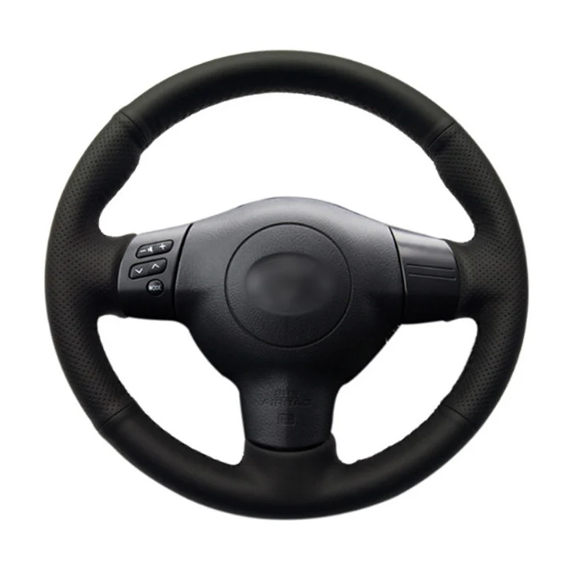 

Top Leather Steering Wheel Hand-stitch on Wrap Cover For Toyota Corolla 2004-06