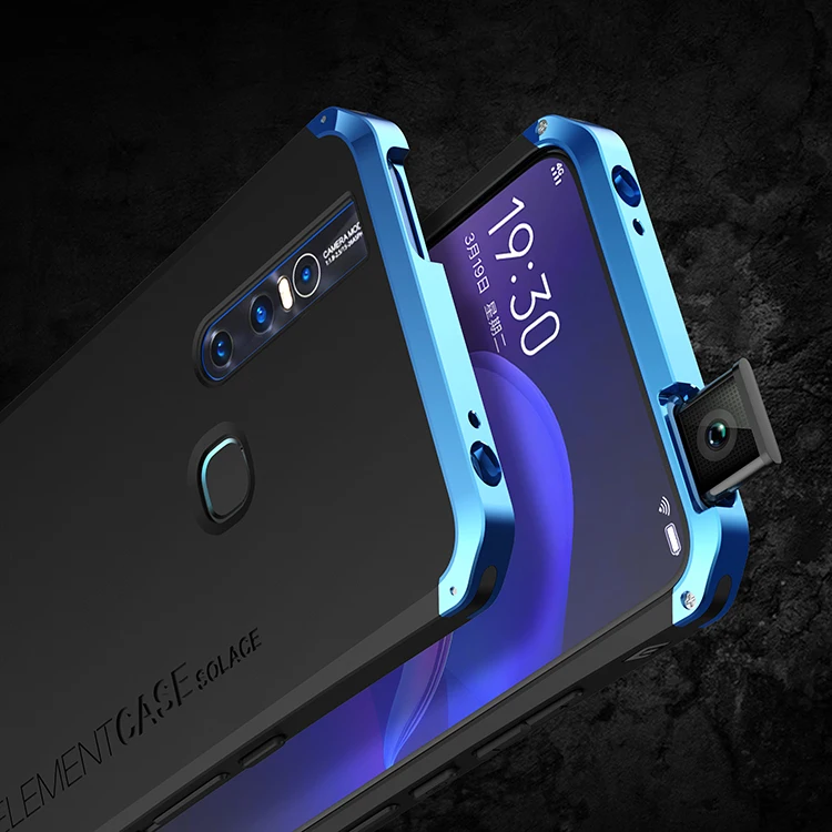 

Textured Anti-fall Metal Frame Plastic Back Plate For VIVO V15 Aluminum Alloy Bumper Case For BBK VIVO V15 Cover With Gift